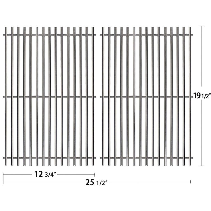 Hongso SUS304 Stainless Steel Grill Grates for Weber Genesis 300 Series, 19.5" Cooking Grids for Genesis E310 E320 E330 S310 S320 S330 EP310 EP320 EP330 Gas Models, Replacement Parts for 7524 7528 - Image 2